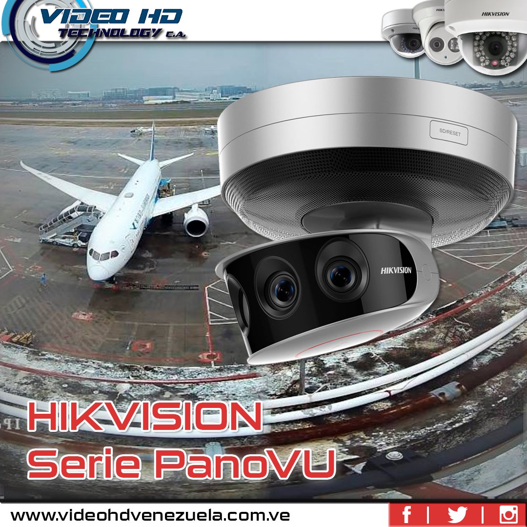 VideoHDVzla's tweet photo. Cámaras Panovu de Hikvision, consideraciones para una seguridad panorámica completa. Ofrece vistas de 180 y 360 grados sin distorsión y ultra-definición, integrando sin fisuras un video de diversos sensores en una sola unidad. #seguridad #VideoHDVenezuela #Carabobo https://t.co/oSzPzkGA62