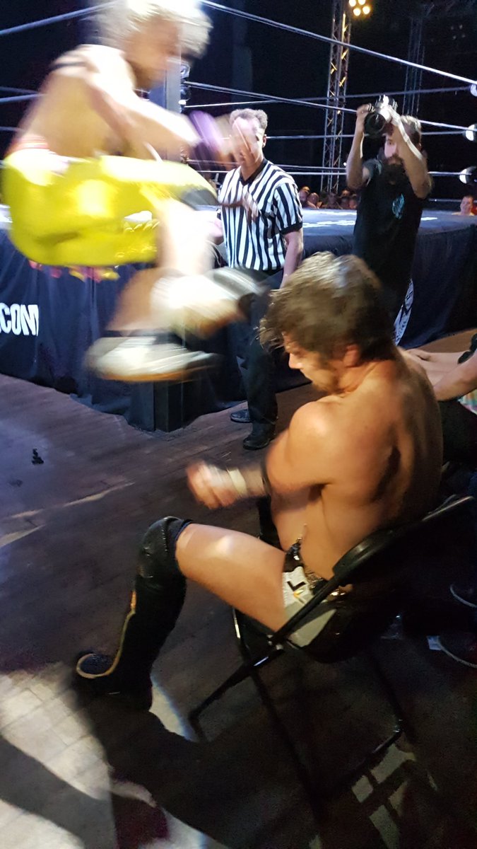 Doctor_Spade's tweet photo. Great night at the #PROGRESSWorldCup last night, though you really shouldn't take a nap in the front row @theadambrooksy @ChuckMambo https://t.co/UcSTzqhmd7