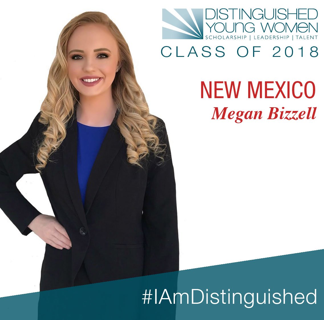 distinguishedyw's tweet photo. Megan Bizzell of High Rolls, N.M., is the Distinguished Young Woman of Nevada for 2018. She plans to attend the University of New Mexico and pursue a career in Business Management/Criminal Forensics. #IAmDistinguished #DYW https://t.co/SNv3l9DijG