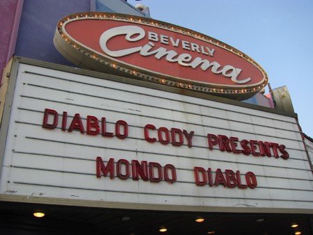 Happy birthday, Diablo Cody! Marquee pic from her programming series at the Bev in 2008. 