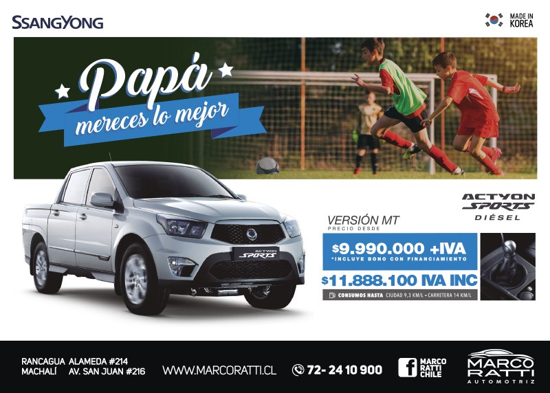 marcorattichile's tweet photo. ¿Sabías que los vehículos con motor Euro 6 pagan menos Impuesto Verde? En #MarcoRatti te ofrecemos todos los modelos #SsangYong en versiones que cumplen esta norma. Haz click 👉🏻 https://t.co/2PE1wmy5ZV #PapaMerecesLoMejor #Rancagua #Machali #MundialDeRusia2018 https://t.co/0OMMO6WaOw