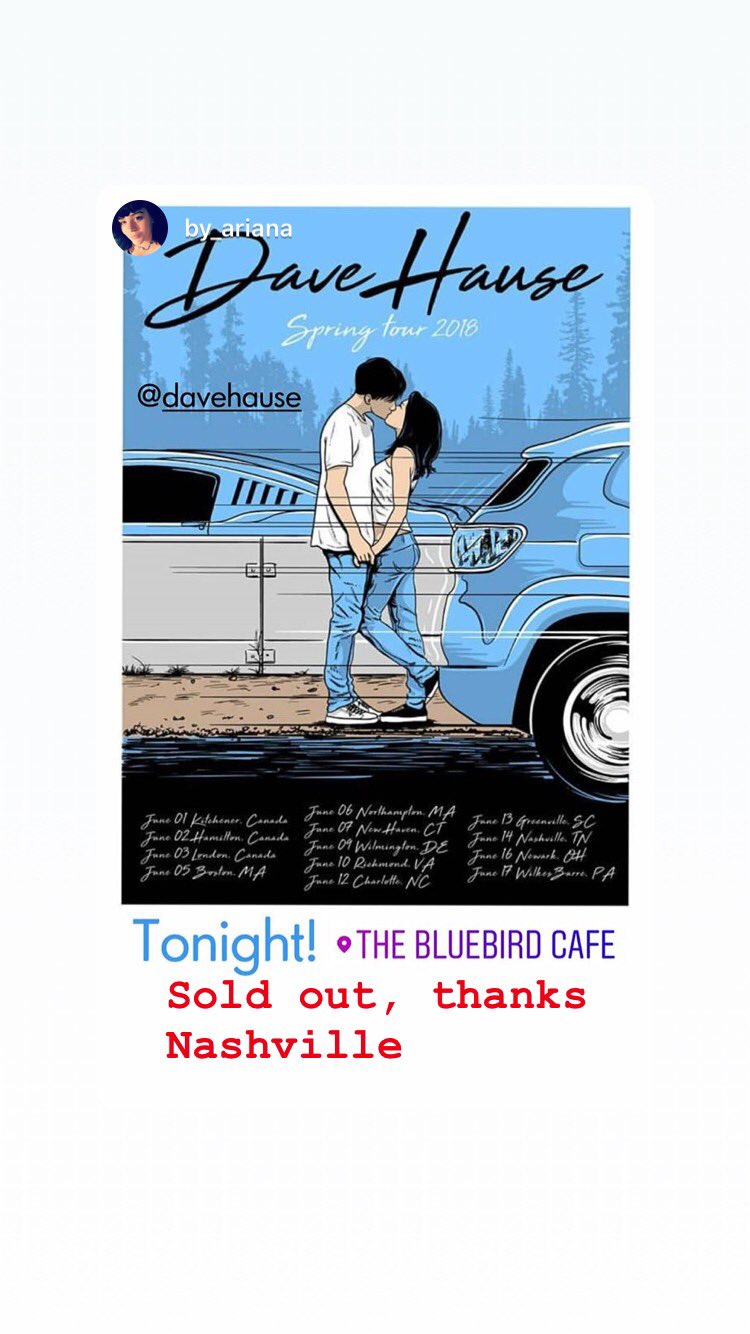Dave Hause Nashville Tn Tonight At The Blue Bird Cafe 0 Doors 9pm Show Sold Out Thanks Nashville
