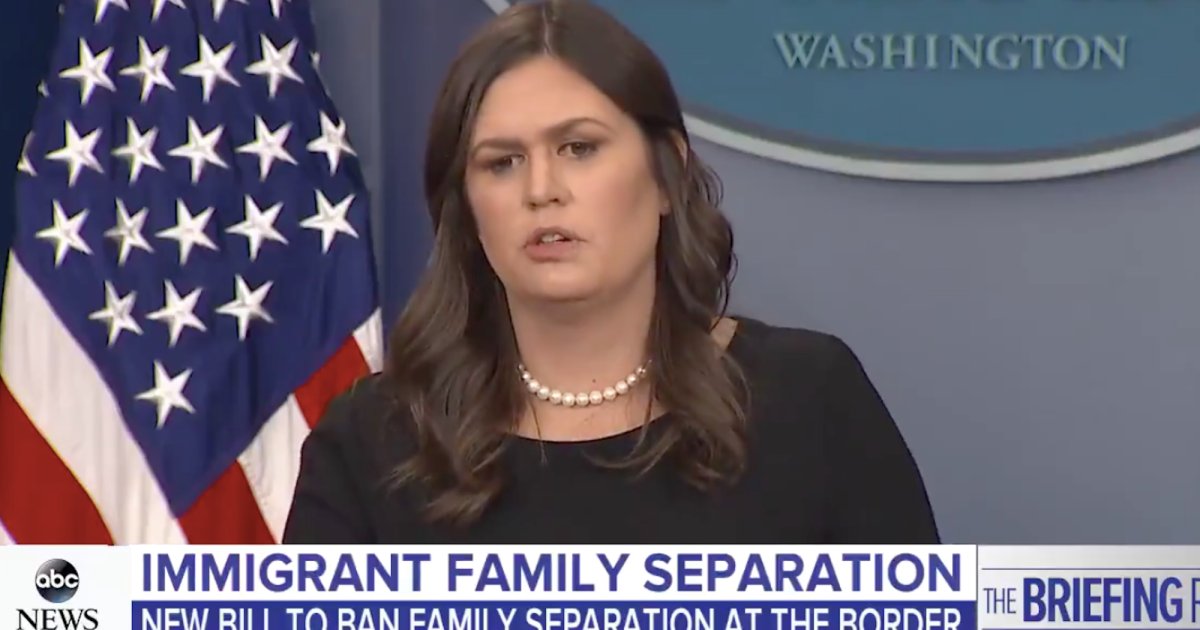 MotherJones's tweet photo. Exasperated Reporter Confronts Sanders Over Trump Administration’s Cruelty to Immigrant Children https://t.co/rY7SmVPDH0 https://t.co/gn52XjCskE