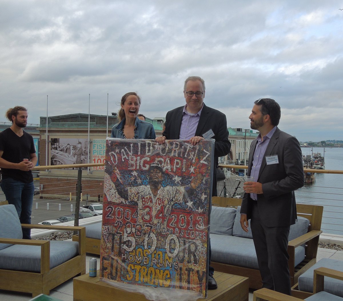 A big thank you to <a href="/famapr/">Some Guy</a> for hosting us yesterday evening. And congratulations to Terry for winning the #redsox raffle! 

Look at Dan's face when he realizes a Yankees fan won.

See more pictures from the event at flickr.com/photos/techgoe…