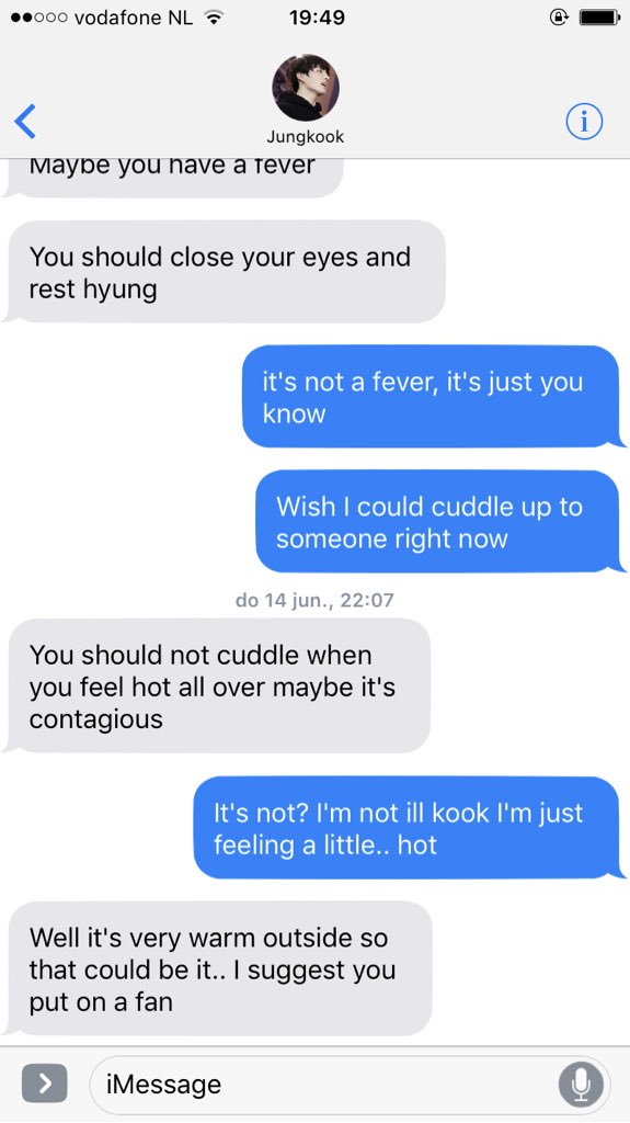 - Jikook texting AU  - Jimin tries to subtly start sexting but Jungkook manages his way around it every damn time with his stupidity until Jimin one day finally snapsIt's gonna be nsfw if you put up with JK's bullshit long enough 