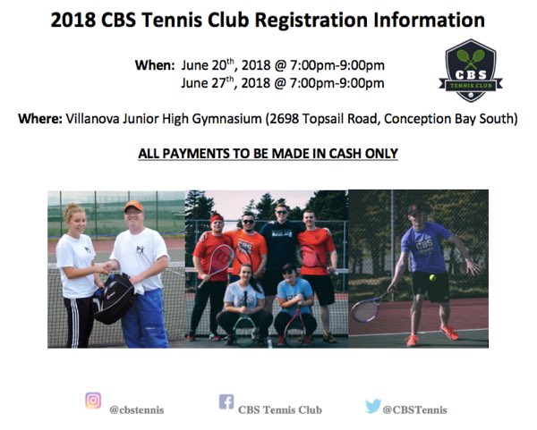 CBSTennis's tweet photo. Our 2018 Registration Details have been finalized! Take a look. @TownofCBS @BarryPetten @tennisnfld @TennisGreenbelt https://t.co/8f8FfKmdZG