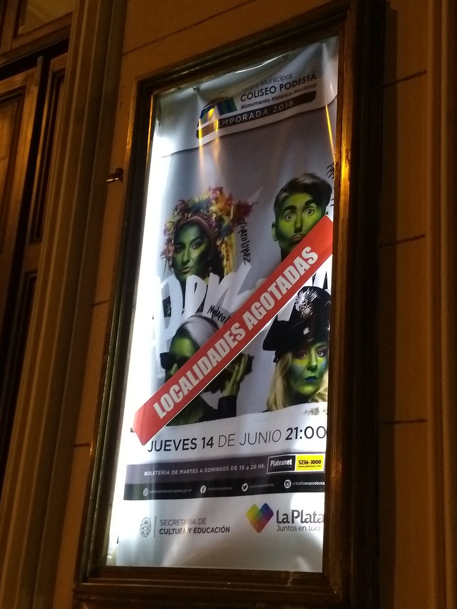 PayanaEventos's tweet photo. Entradas agotadas por dónde lo mires!!! Hoy!!! @personastandup en el @tcoliseopodesta de #LaPlata https://t.co/Uq04kW47P7