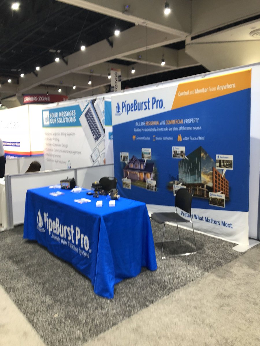 PipeBurstPro's tweet photo. Booth #3011 @naahq 2018 #Apartmentalize show - come learn how to prevent water damage https://t.co/JiR6eOYjzv