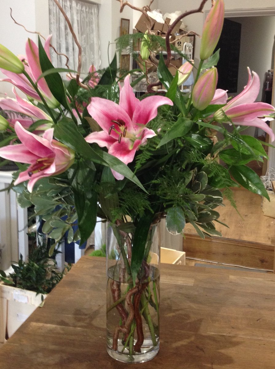 Oooh ... Blue Door’s on the telly again! We were very happy to design this super-glam display of fab-u-loss pink Oriental lilies for filming of #Coldfeet at a local Heaton’s bar today. Exciting! Looking forward to playing Spot the Flowers when the episode is aired! #fameatlast