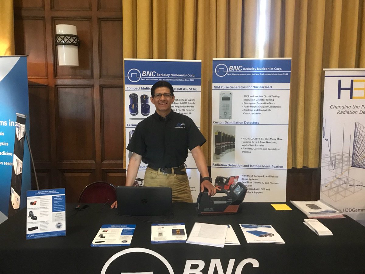 berkeleynucleon's tweet image. Juan is showcasing BNC's line of nuclear instrumentation at SORMA this week in Ann Arbor, MI! #SORMA #Nuclear #Instrumentation #Radiation