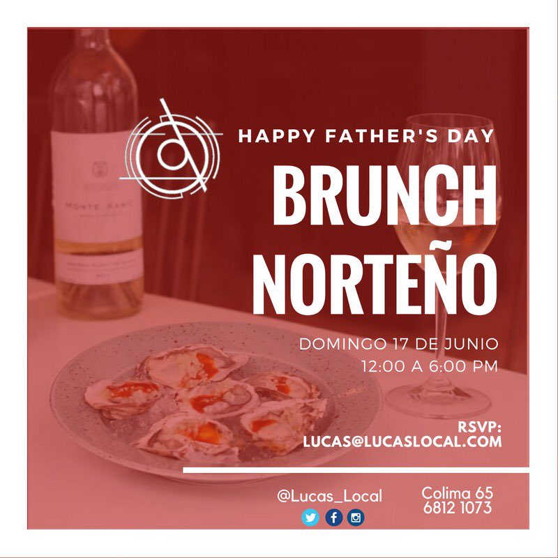 Lucas_Local's tweet image. ¡Celebra a #papá!
Este domingo ven y disfruta de nuestro #BrunchNorteño de 12:00 a 6:00 pm 💥🍻 Reservaciones al 68121073, o DM 🙂 
#EstamosLucas #LucasLocal @LaRomaDF #RT