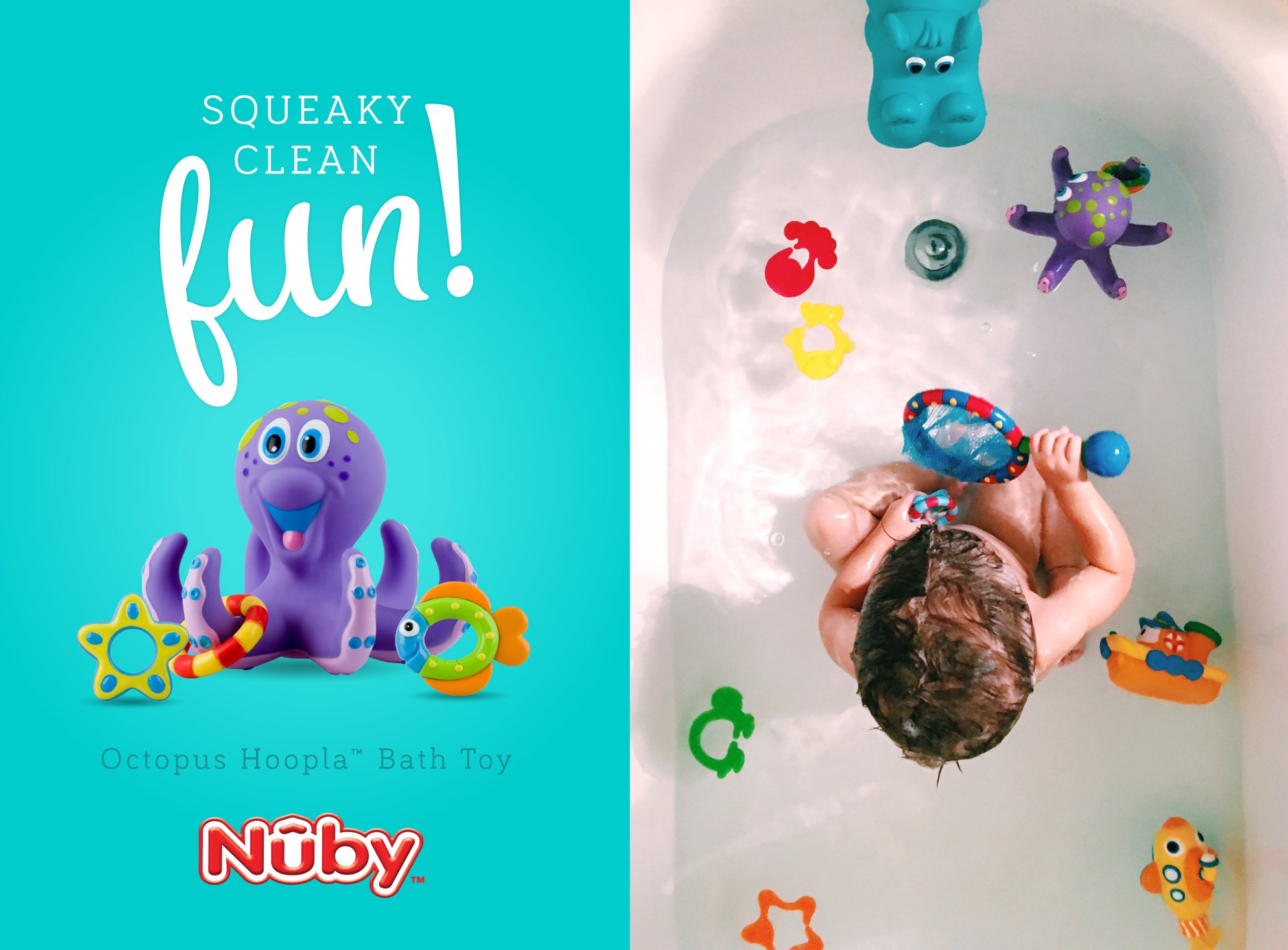 nuby octopus hoopla bathtime toy