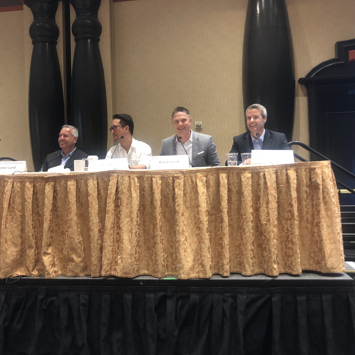 ICRPR's tweet photo. ICR client @PurplebricksUSA, along with @WAVgroup, @HomesDotCom, &amp; @Opendoor taking part in the @nareenews disruptor panel at NAREE's Real Estate Journalism Conference in Las Vegas. #NAREE18 https://t.co/ZRLPubyNdR #PurpleBricksUSA https://t.co/w5XmUQ6o3d