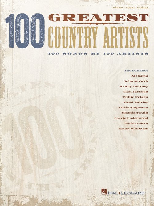 HalLeonardCorp's tweet photo. With 100 songs from 100 of the brightest stars in country music, including Kenny Chesney, Chris Stapleton, Hank Williams and more, our new PVG songbook, "100 Greatest Country Artists," is a must-have for country fans everywhere! https://t.co/QuUhB2OVSp https://t.co/rhI2w0LKii