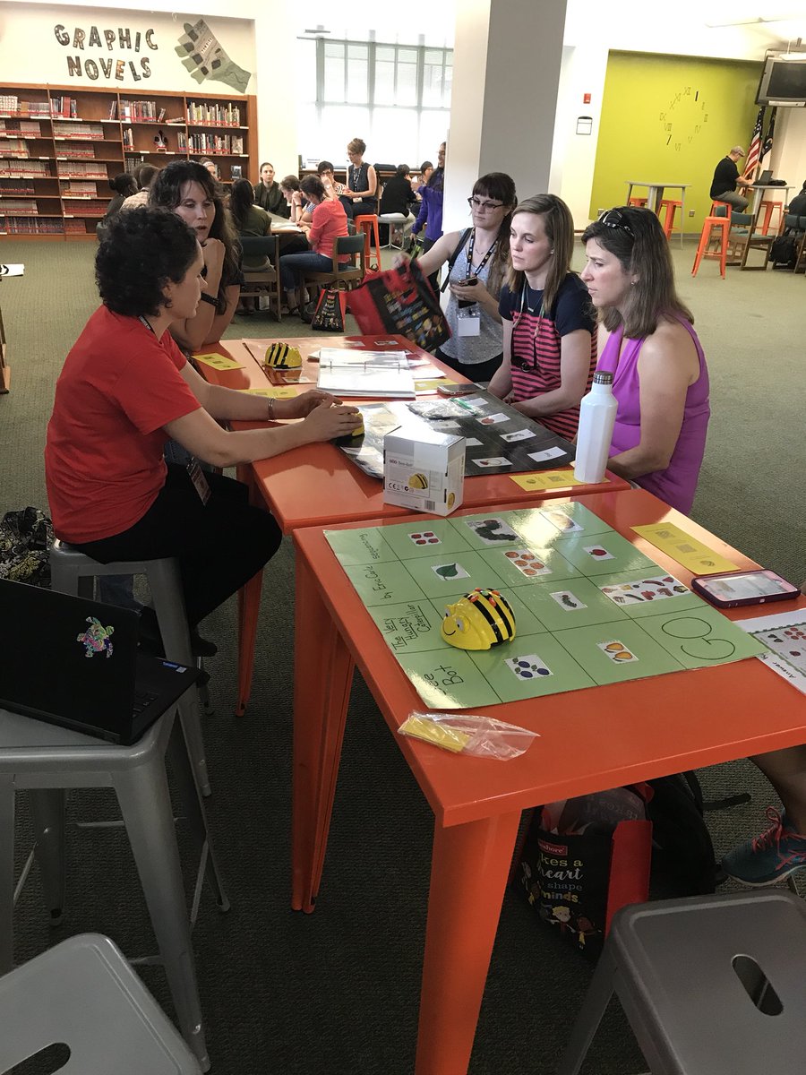 DigitalLearnin5's tweet photo. Bee Bots were a hit!!! @EdTechAmato @OrangeCoSchools @toddwirt #firstchoice4pd #incrediblePD https://t.co/MtI3q4vXT3