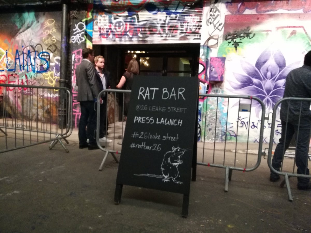 SteveMay_UK's tweet photo. Tonight I've mainly been at the launch of #ratbar26, the arty new home of the Banksy Liverpool Rat... https://t.co/wAiKyHSQaa