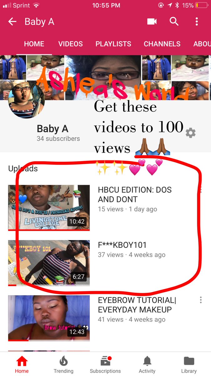 Queenmisfit98's tweet photo. Get these videos to 100 views 🙏🏾🙏🏾💕💕💕
#videoideas #youtubechannel #youtubecrator #smallyoutube #youtuber #Scrubscribe #sponsorme #Subscribetomychannel #blackgirlmagic #blackyoutuber #vlogs #DIY #collegeadvice #HBCUEDITION https://t.co/aKJ6pdfSDt