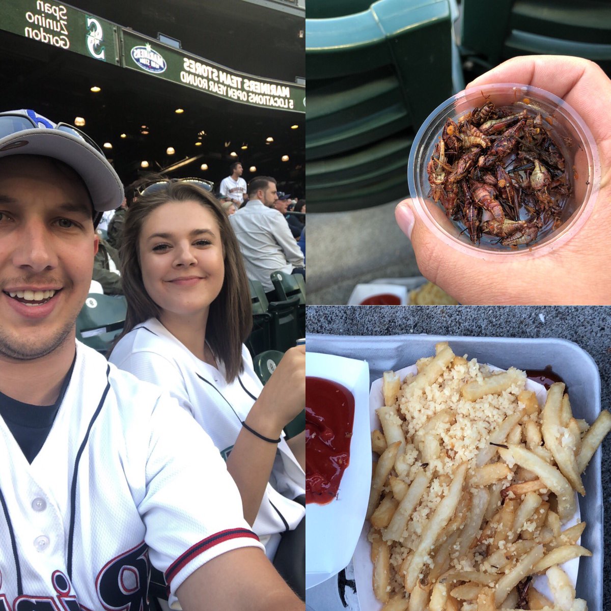 gfletch_13's tweet photo. Grasshoppers, Garlic fries, and good company. Nothing beats #WhereIRoot #Mariners #TrueToTheBlue https://t.co/sG3aBvdtGp