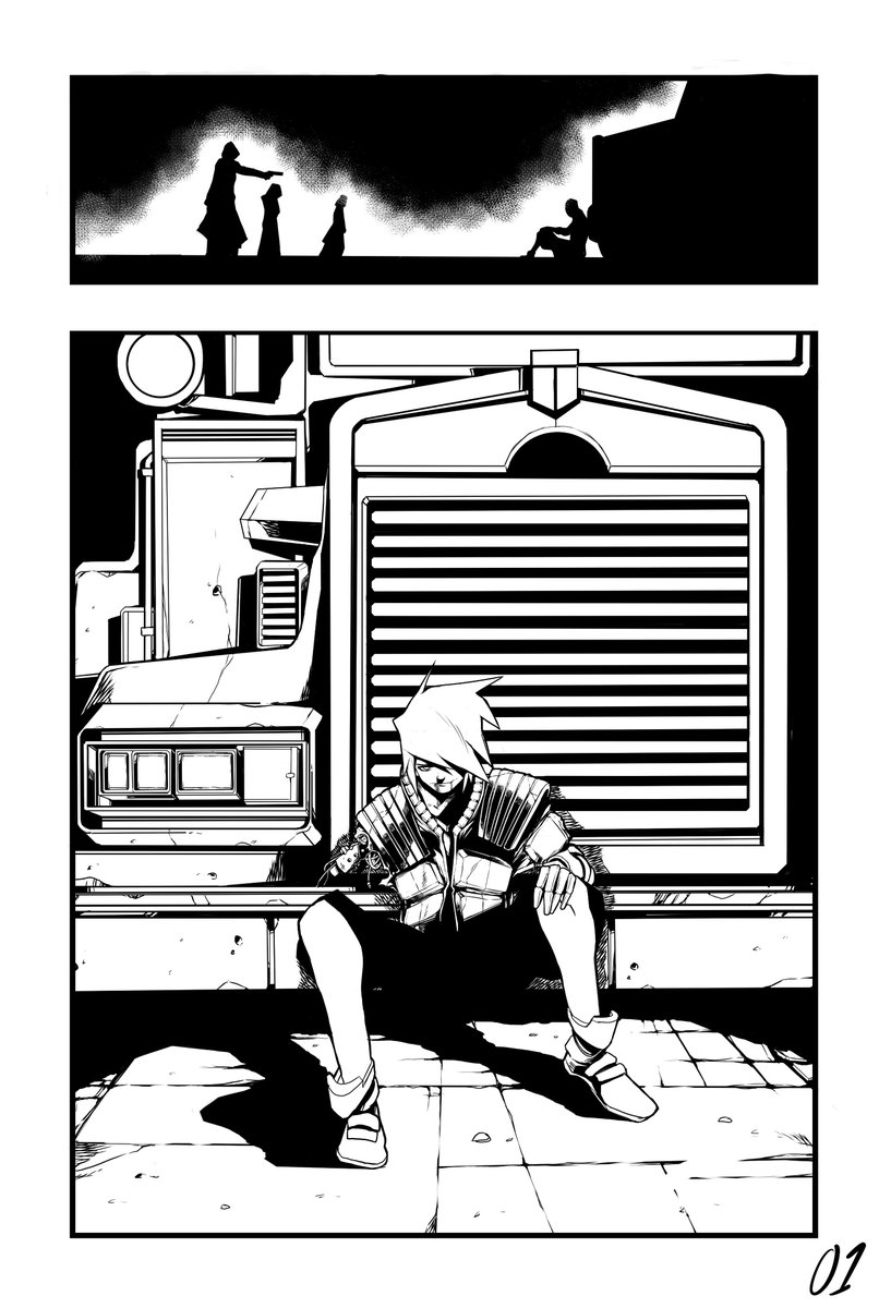 I'm collaberating with @akitBFPF144 and @yesnotatall on a short little comic, i'm doing the inks so here is a page i just inked, pencils by my boi aki ;)