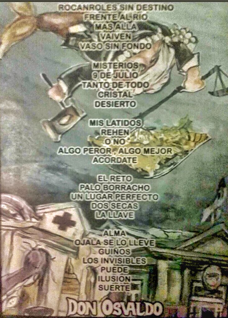 BrunoLarocca's tweet photo. La lista de temas del regreso de #PatoFontanet a los escenarios con Don Osvaldo. El primero de la serie de diez shows en Córdoba abrió con “Rocanroles sin destino” y terminó con “Suerte”. https://t.co/Fy9dx47JSc