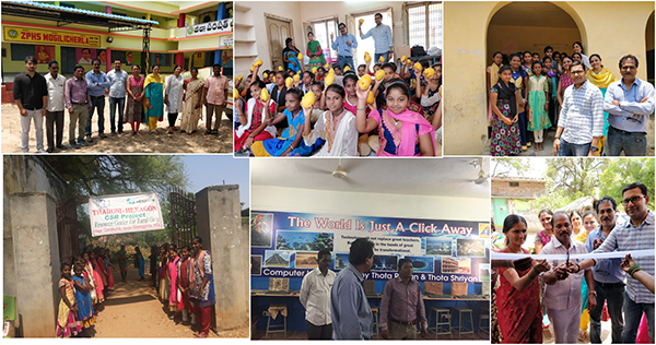 HexagonRnDIndia's tweet photo. In our consistent effort towards #CSR, look at how our team works with the community helpers to support a life. The pics are from an orphanage and from a resource center set up for empowering the rural girls. https://t.co/8URpDXocoC