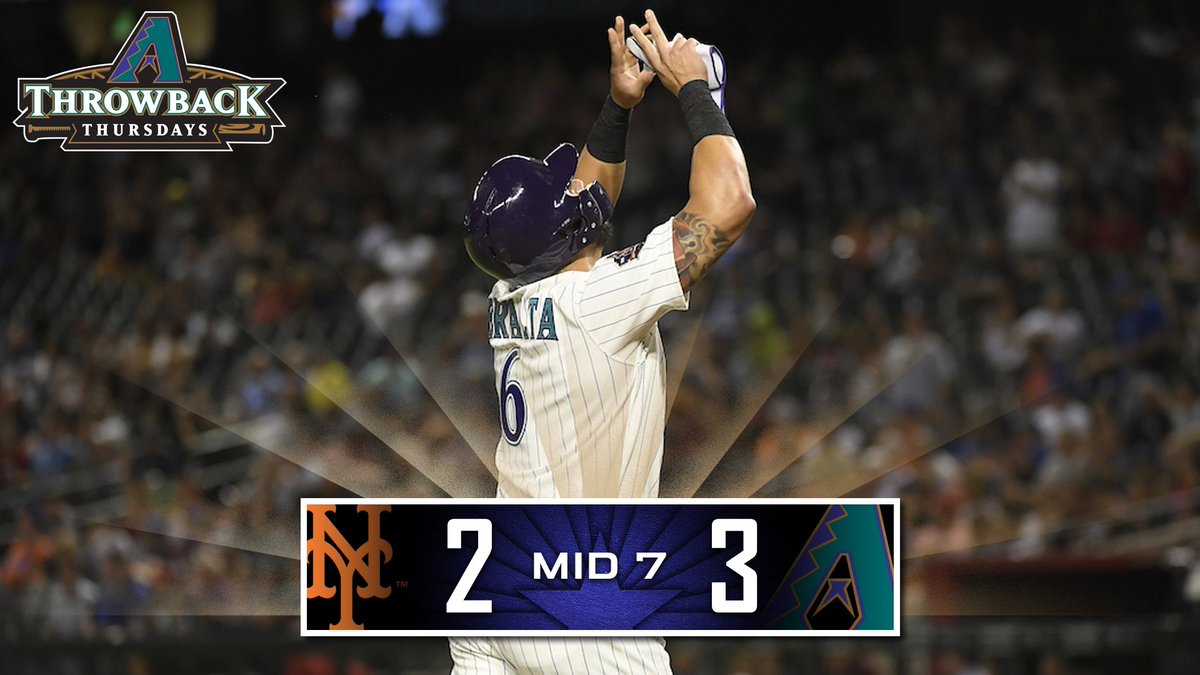 Dbacks's tweet photo. Up one at the stretch. #DbacksTBT https://t.co/IhTh41IRKO