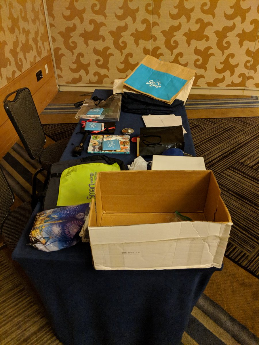 dowdlelt's tweet photo. Get excited folks! It's CPDD prize time! Any of these incredible bags could be yours! #cpdd18 https://t.co/ZEr1ovMc0C