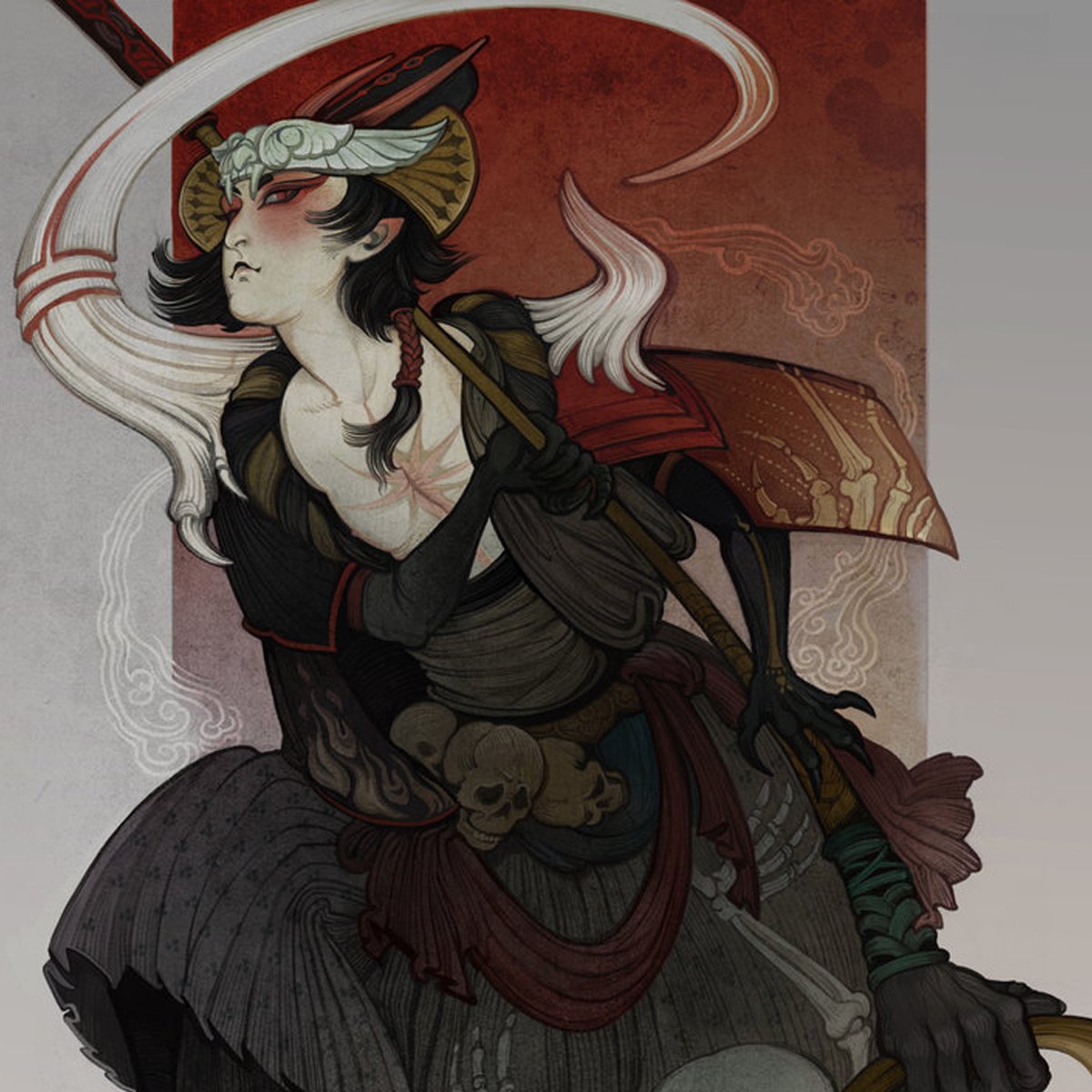 DeviantArt's tweet photo. The #Onmyoji Fan Art Contest is over! Follow the link to check out the winners and browse all the entries! https://t.co/U8yLo9NG97 https://t.co/GR35BSRVBI