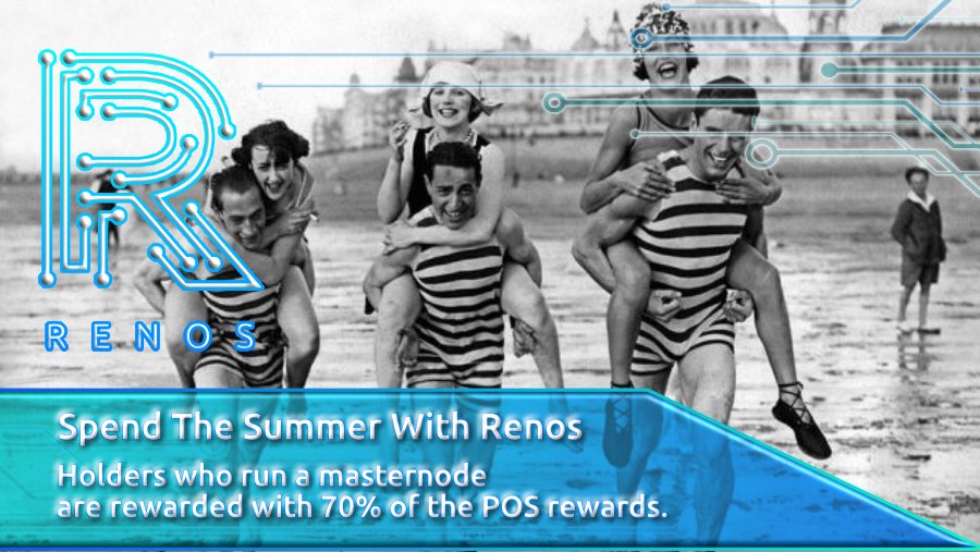 Spend The Summer With Renos and find out how you can easily afford becoming a Masternode holder today!

Join us in Discord to find out more @ discord.gg/psCU8BA

#masternode #cryptocurrency $RNS