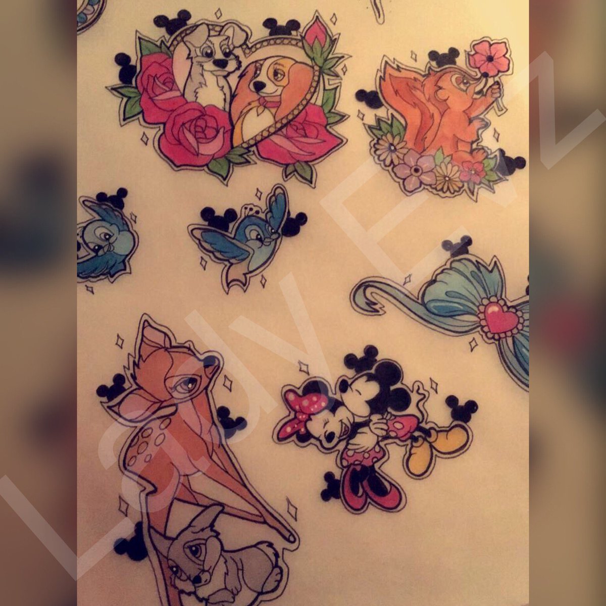 EvzLady's tweet photo. So I changed it up a bit while practicing my line work ☺️ 
...
...
#disney #DisneyDream #disneytattoo #disneytattooart #disneyart #artist #artistsontwitter #cutedisney #cutedisneytattoo #tattoos #tattooartist #smalltattoos #Disneyland https://t.co/ajNkDvqjy7