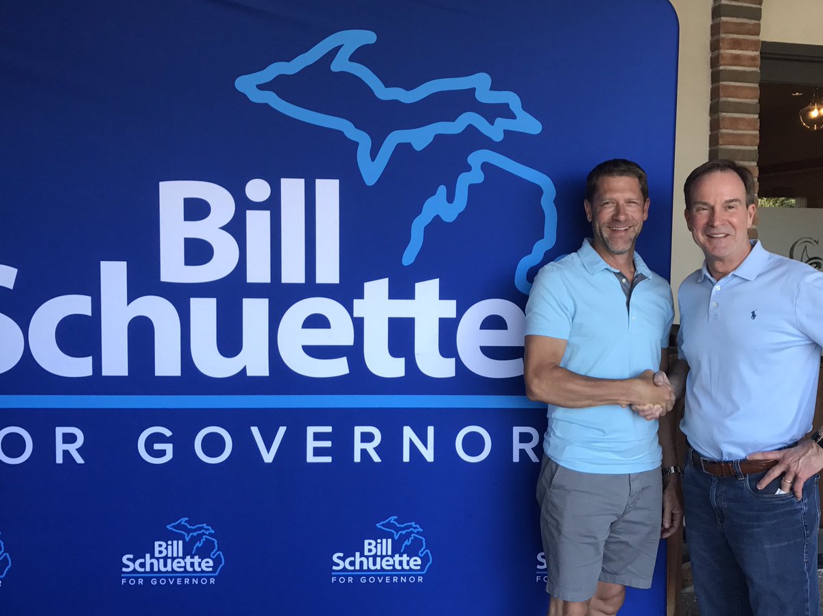 craigwitt's tweet photo. Couldn't pass up seeing my good friend Bill @SchuetteOnDuty while he's in #TraverseCity. Going to be elected our next Michigan Governor in 144 days! https://t.co/54UKrCRXo3