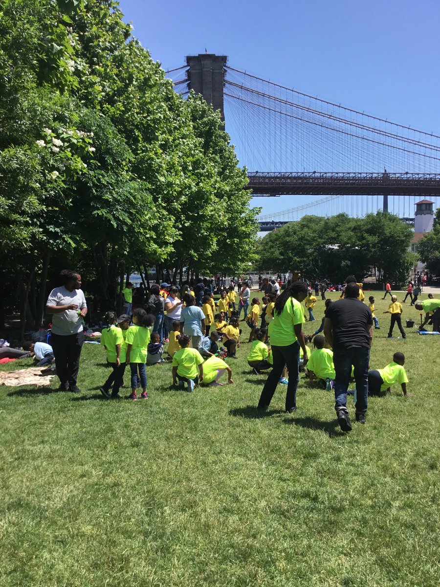 We had a great view of the Brooklyn Bridge at our first annual Field Day at Brooklyn Bridge Park!