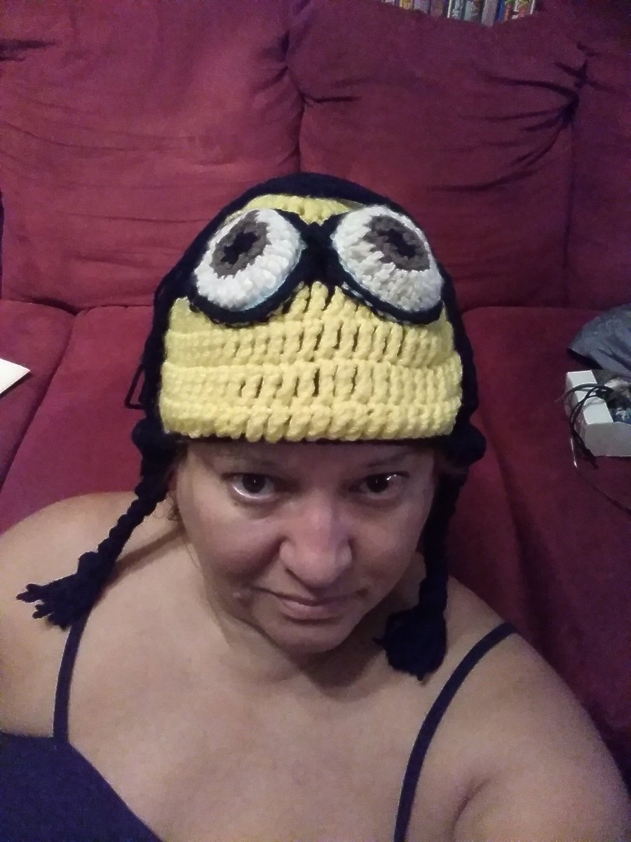 BooTheDeafKitty's tweet photo. Does anyone like the minions? We will be raffling off a hand made girl minion hat with braids at my #boogotchaday #pawty #anipals #cats #kitties #boothedeafkitty #twitterpawty https://t.co/JgDouTvVKq