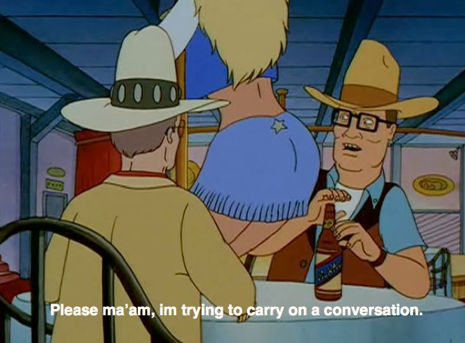 When a random third party interrupts you and your partner in the middle of an SL–