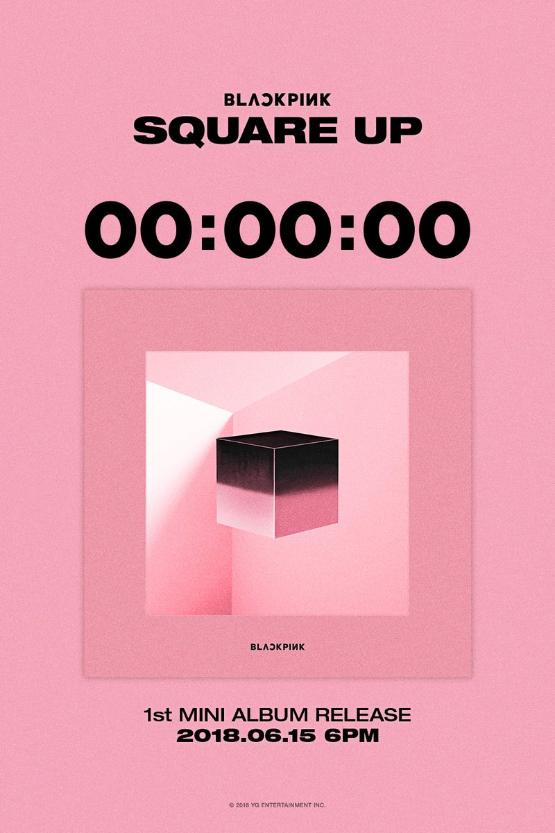 ygent_official's tweet photo. #BLACKPINK 1st MINI ALBUM 'SQUARE UP' ALBUM COUNTER
originally posted by https://t.co/XZQ3IOI9MY

'#SQUAREUP' release
▶️ 2018.06.15 6PM(KST)

#블랙핑크 #20180615_6PM #YG https://t.co/SOZPpSLyVn