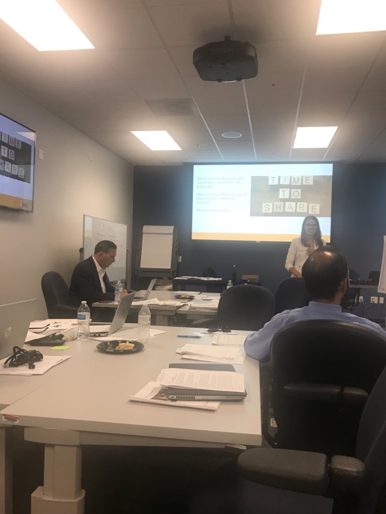 SarahLedon's tweet photo. Listening to @ClarkCountySch middle school principals debate qualitative analysis of text = best part of the day! 🎉 #instructionalleadership #PartnershipNetwork @AchievementNet https://t.co/1ESZay0wkJ
