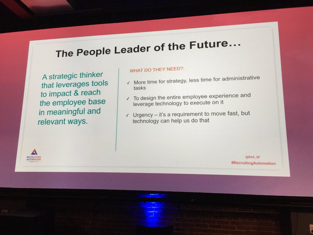 RAEricksonPhD's tweet image. Do you have what it takes to be a people leader of the future? Note the importance of #employeeexperience @madhura_chak #RecruitingAutomation