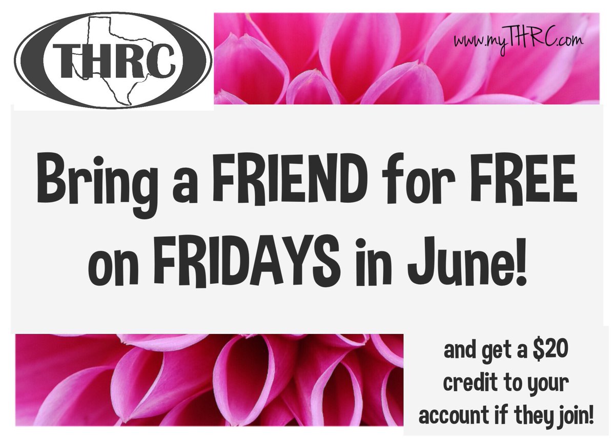 thrc_sanmarcos's tweet photo. Hey yβall! Tomorrow is FRIDAY and you know what that means! π―ββοΈπ―ββοΈπ«ππ¬
#fitnesswithfriends
#friendsarefree
#myTHRC
#fitfam
#SMTX
#sanmarcosfitness https://t.co/wz1DdyzEgI