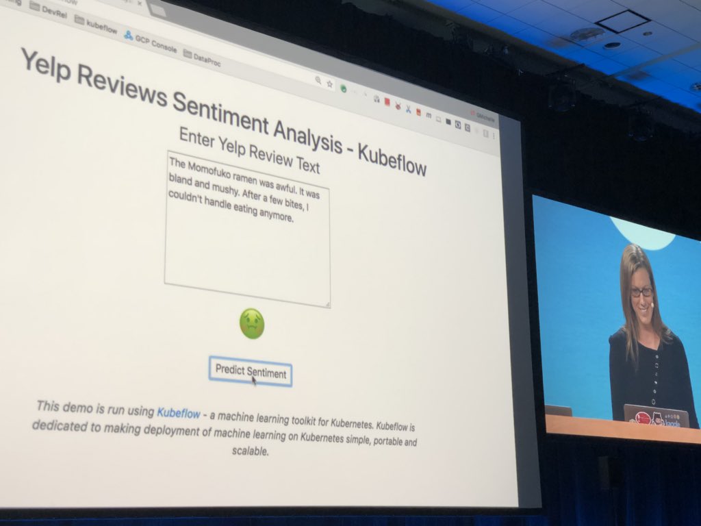 JacqLum's tweet image. Building #machinelearning models w/ @kubeflow #Kubernetes @Google and #DockerEE @DockerCon #DockerCon @texasmichelle @aronchick 100x more speed being in the cloud. Sorry #momofuku U were a sacrifice in this demo! I think you’re delicious!