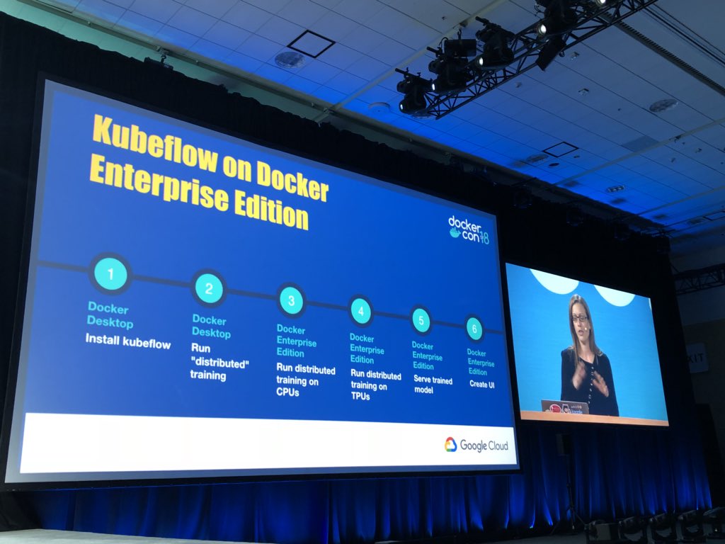 JacqLum's tweet image. Building #machinelearning models w/ @kubeflow #Kubernetes @Google and #DockerEE @DockerCon #DockerCon @texasmichelle @aronchick 100x more speed being in the cloud. Sorry #momofuku U were a sacrifice in this demo! I think you’re delicious!