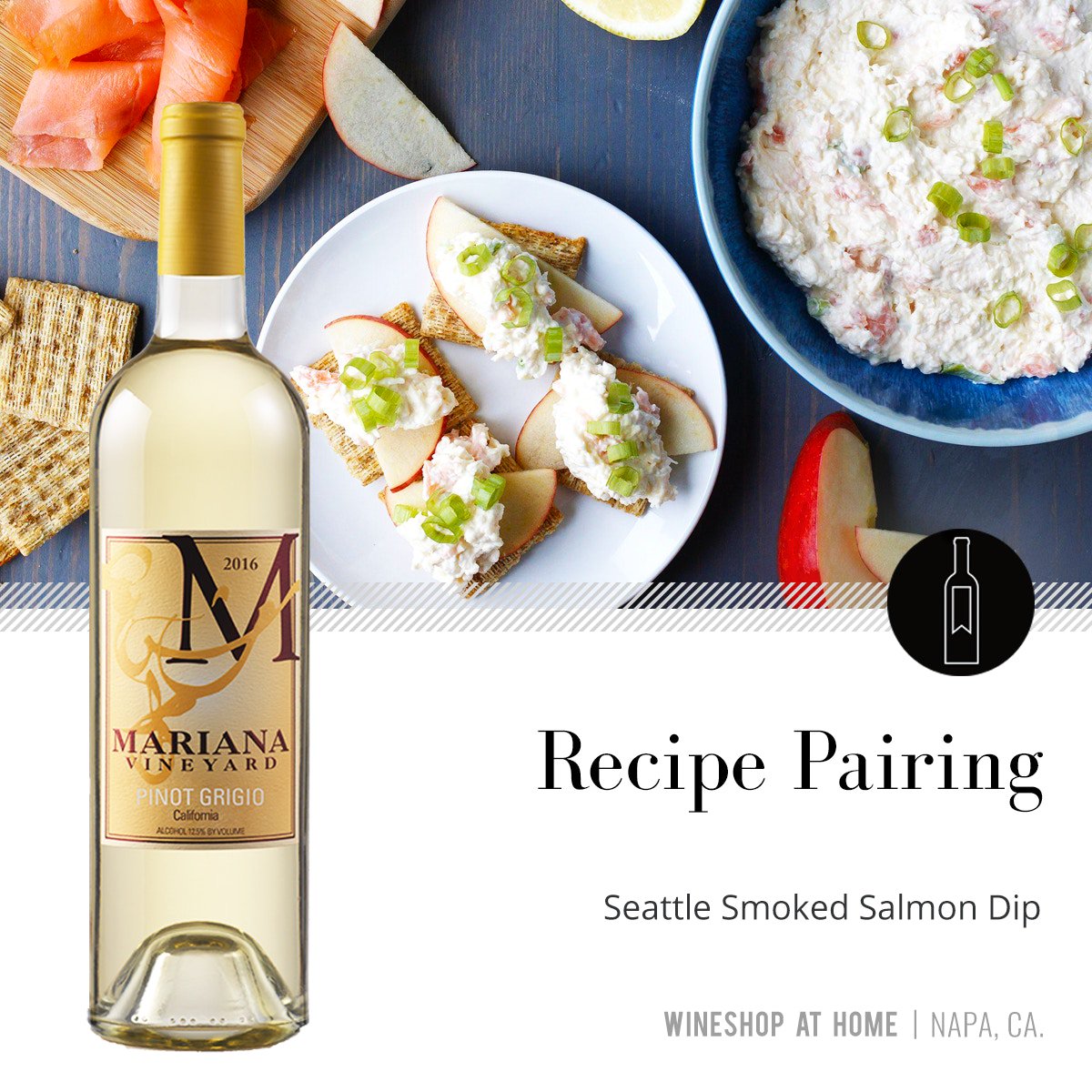 SheKnowVino's tweet photo. This delicious dip pairs perfectly with the Mariana Vineyard 2016 Pinot Grigio. Find the recipe in the Lifestyle section of my website! https://t.co/brXQojM9aJ https://t.co/NXlUPfE7AH
