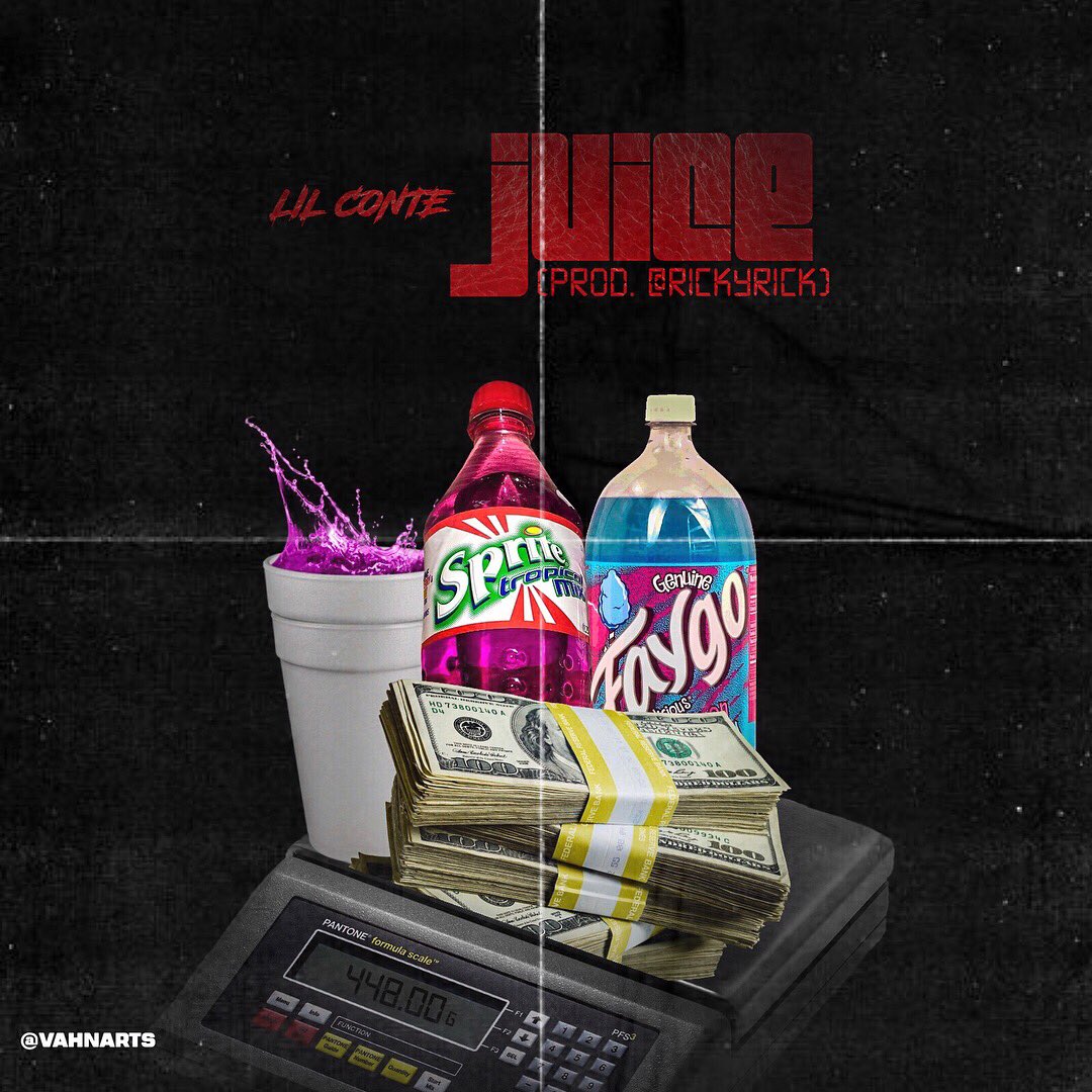LilConte's tweet photo. Juice (Prod. @_RealRickyRick 🎹) droppin tomorrow @ 8🔥🤫 Sorry for da wait⏳🤩 #FreeLilRugger⚡️🔓 https://t.co/kc01Hba1jl