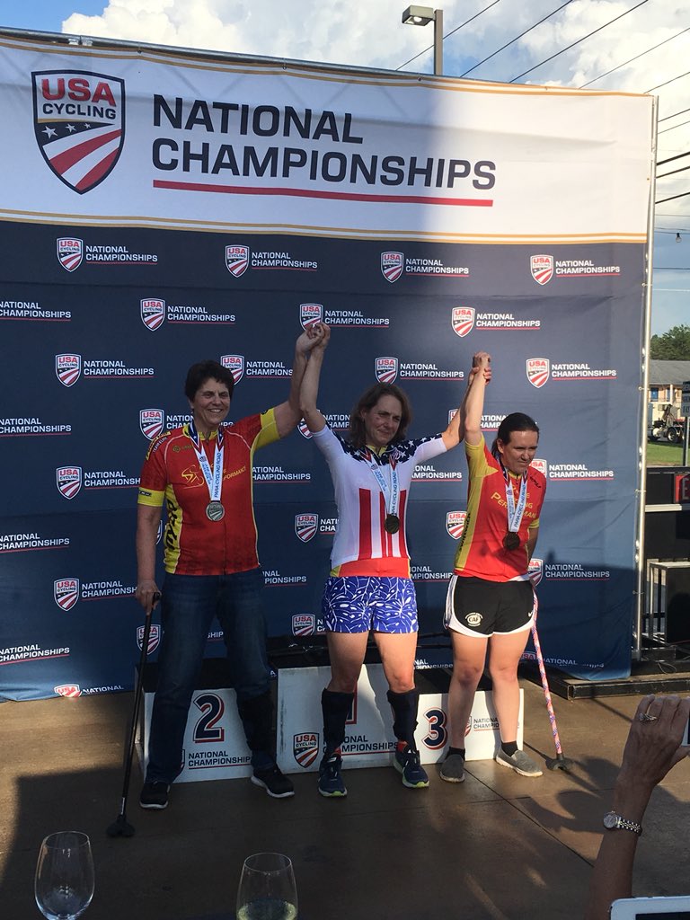 SeanFrantom's tweet photo. Thank you to the @usacycling National Championships for coming back to Augusta. The Para and Master National Champions were very inspiring. Congrats to all the winners. #LoveAugusta #inspiring #cooljerseys #nicemedals https://t.co/d9MXlNQ1Cl