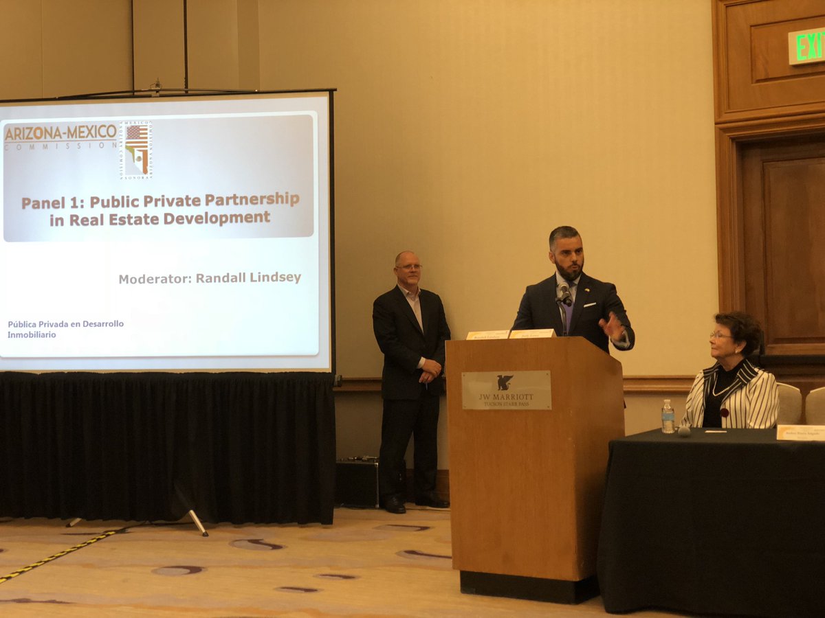 AzMxCom's tweet photo. Real Estate #AMCCommittee #CSACommittee panel discussed the value of cross-border public/private partnerships within real estate development today. AMCSummit18 @JloweJudy @AZDeptRE #ICRESON #AZRealEstate https://t.co/28T3O6ErZD