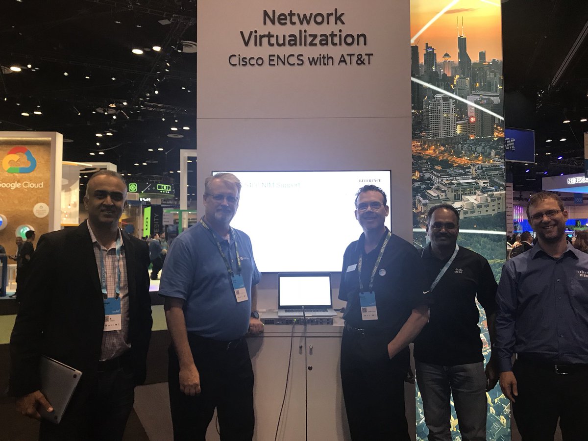 jayeshchokshi's tweet photo. Excellent partnership with AT&amp;T on bringing network virtualization managed services with Cisco ENCS5000 series @CiscoEnterprise #CLUS https://t.co/QptKOmaHuh