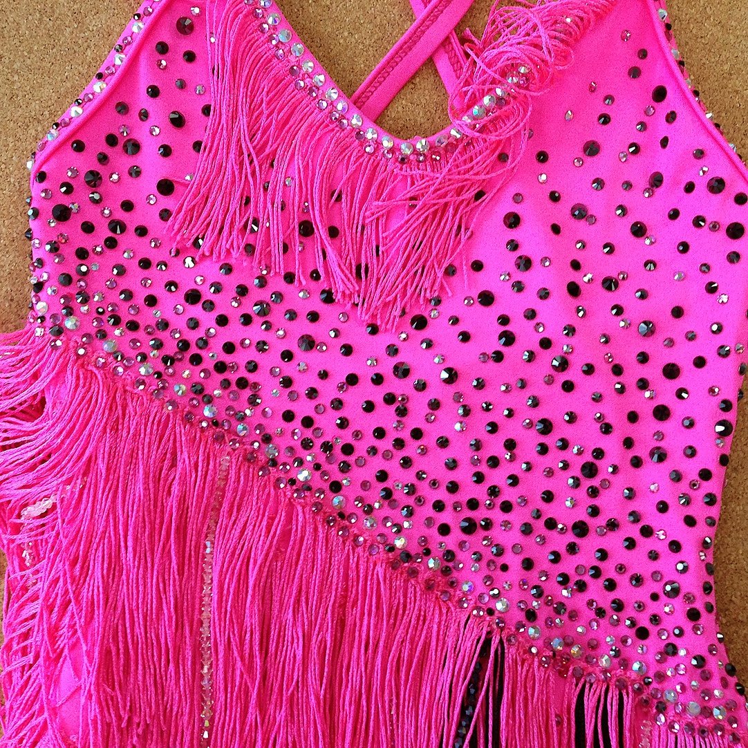Added a little sparkle to this pink top... #fashiondesigner #fashion #fashionista #FIDM