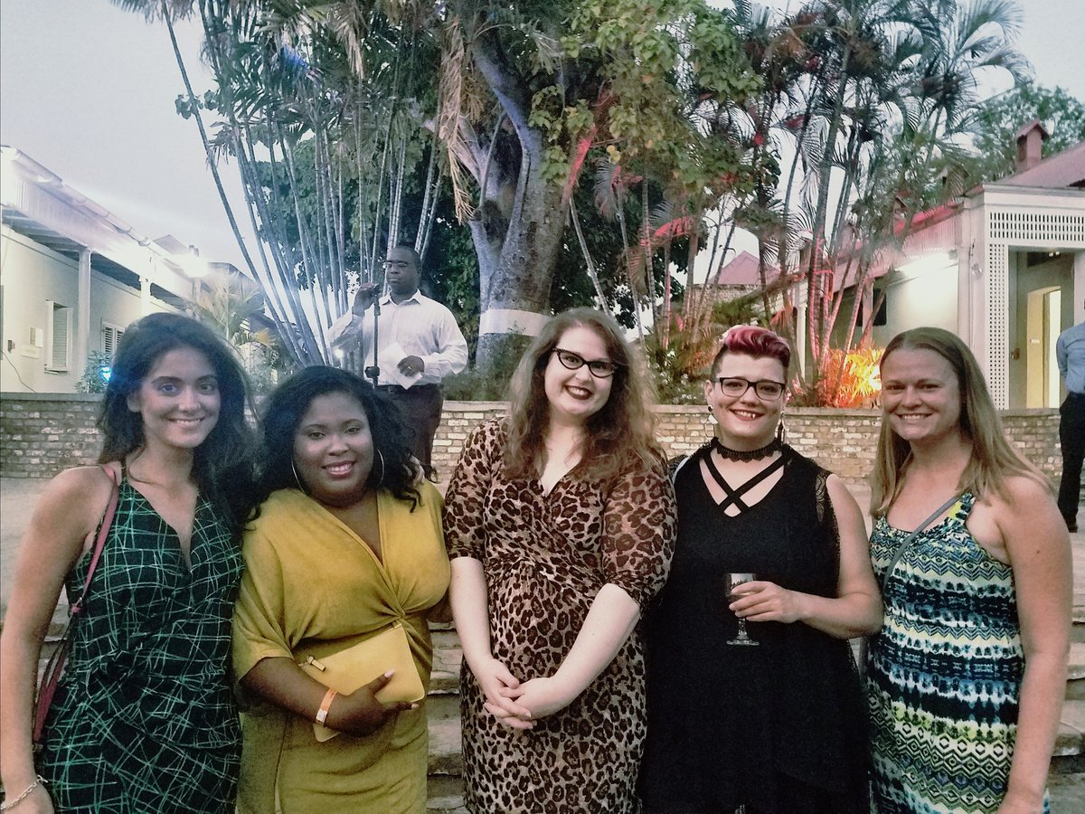 DrAngelaSutton's tweet photo. Ending #ach2018 with a bang! 
Leanna, Justine, me, @hannonksarah &amp;  @msbrittanyjoy. https://t.co/hJYkK3GAZS