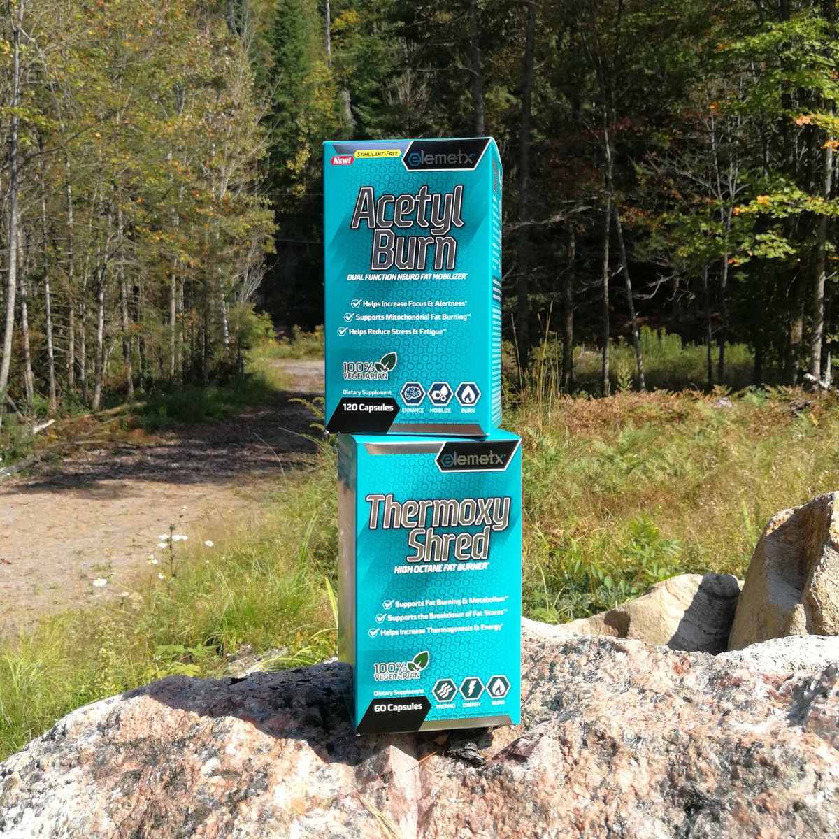 Support your summer body goals with 100% Vegetarian ThermoxyShred and AcetylBurn. Loaded with ingredients that energize and feed cellular mechanisms to support real fat burning. Combine both and get the best of both worlds!
#elemetx #highoctanefuel #weightloss #diet #💯 #🌱