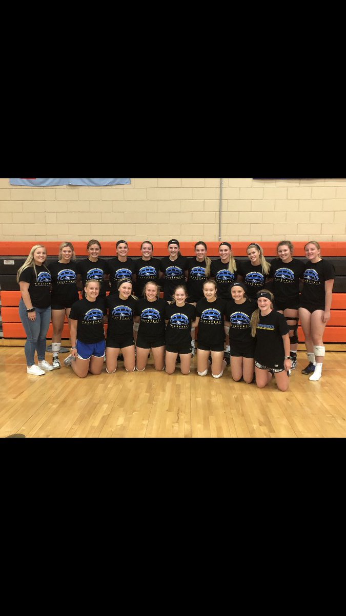 What a day! We took Cleveland in two; 25-15 and 25-17. We beat Underwood in two; 25-12 and 25-13. We won the championship game against Marshall in three; 22-25, 25-19, and 15-10. Way to go girls! 🏐💙🏆