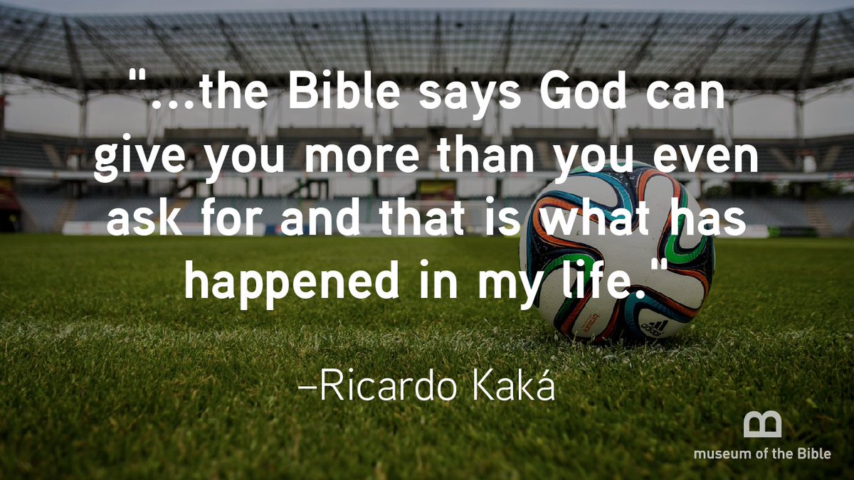 'But the Bible says God can give you more than you even ask for and that is what has happened in my life.' –Kaká Ricardo #WorldCup